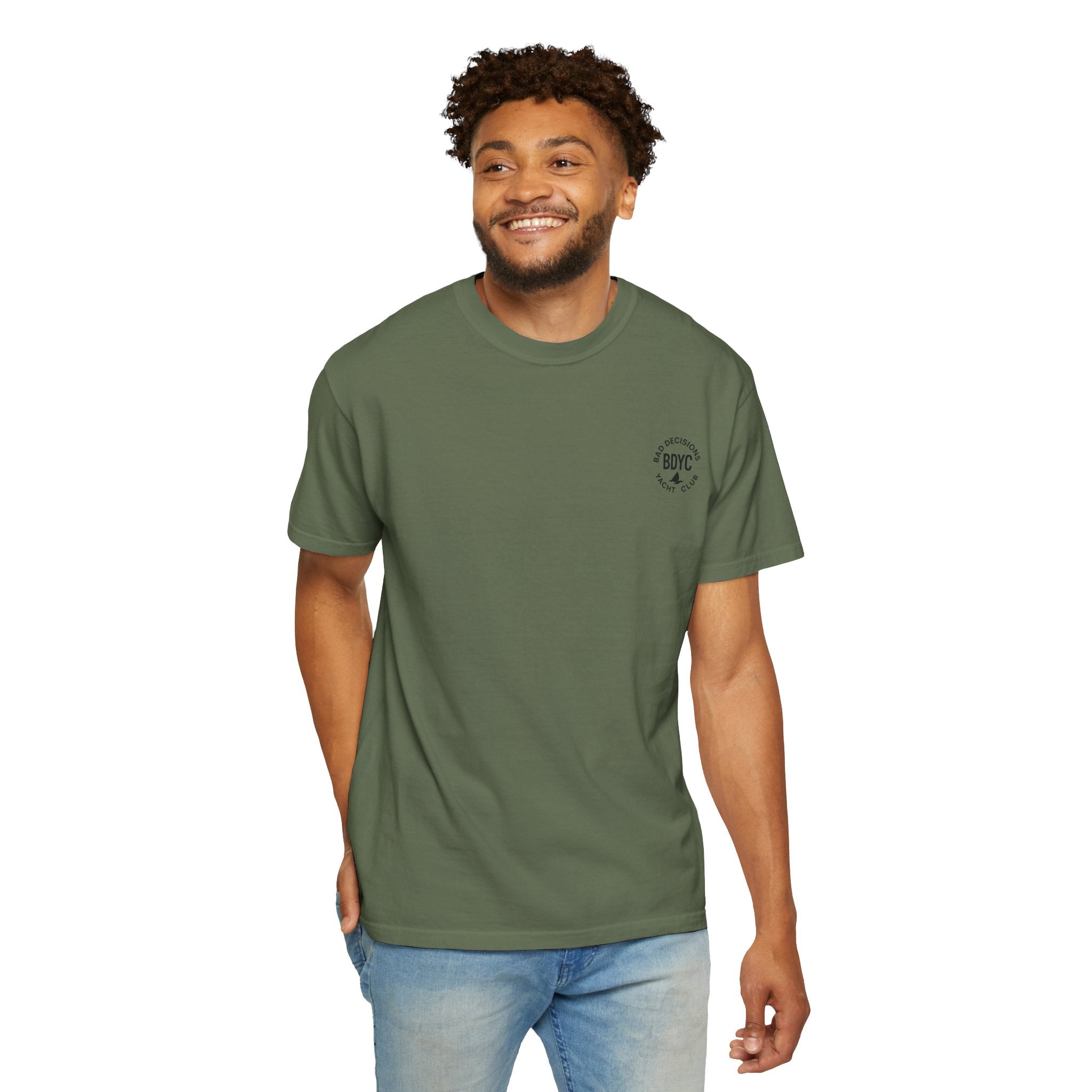 Pirate Beggar Graphic T-Shirt — "Can You Spare a Dollar?" Back Print